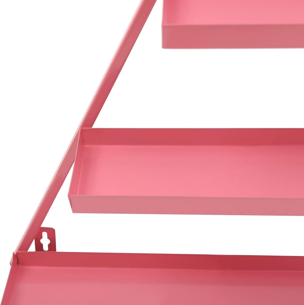 5 Tier Wall-Mounted Metal Nail Polish Display Rack,Simple Triangular Storage She