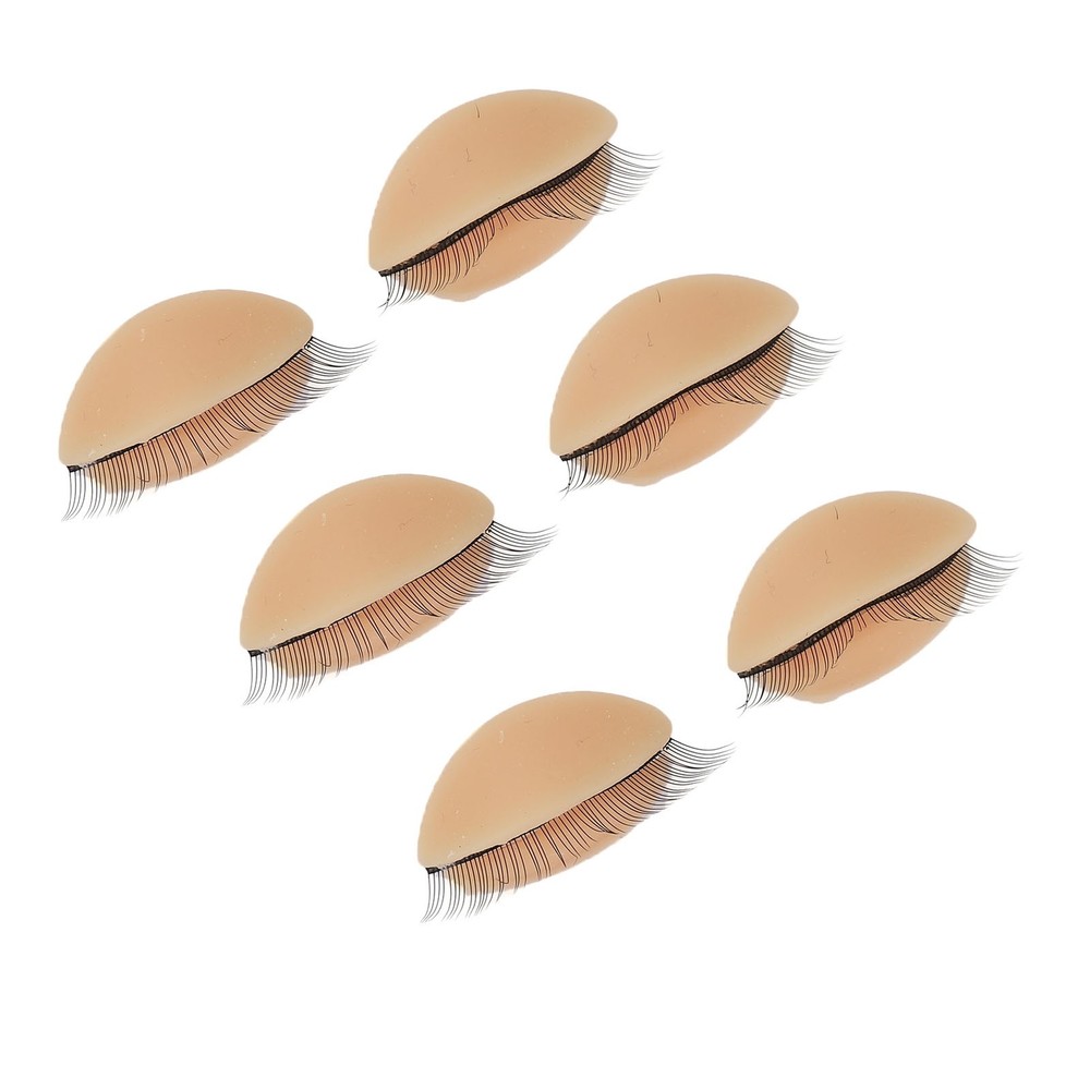 3 Pairs Replacement Eyelids For Mannequin Head Eyelash Extension Practice