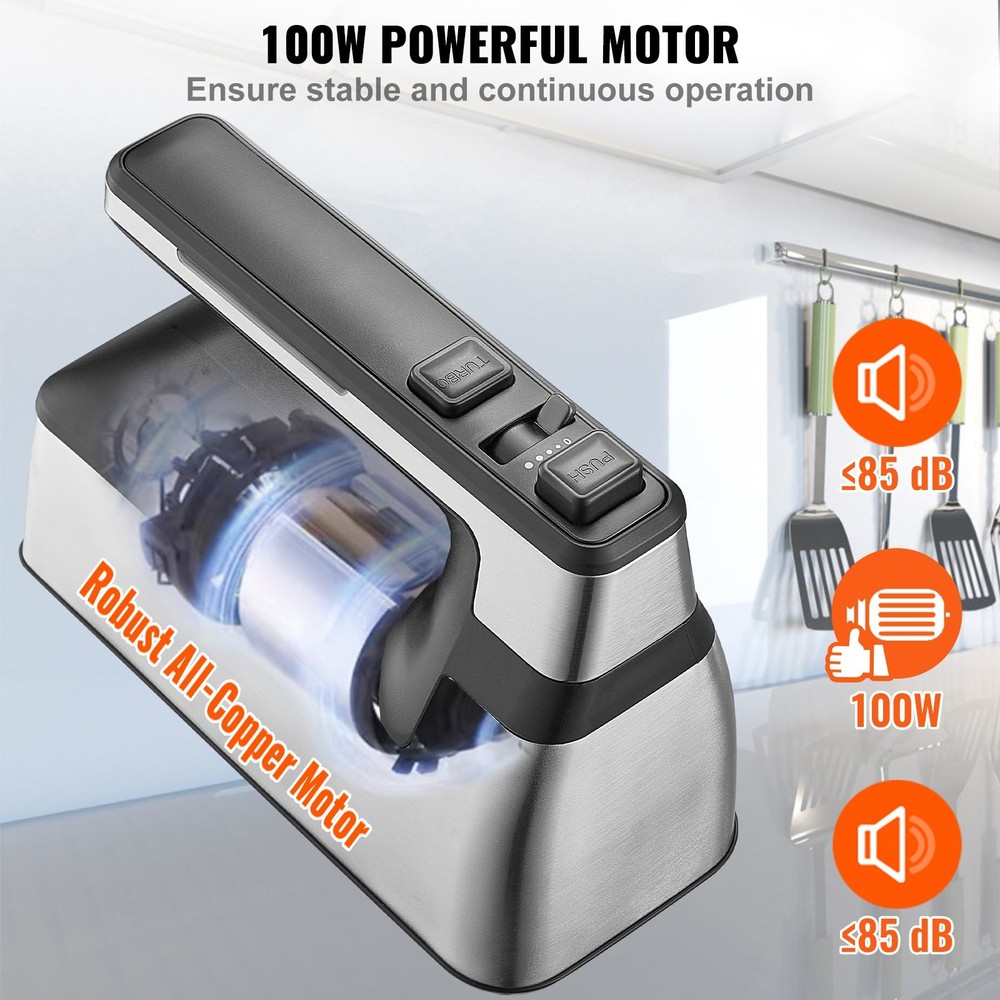 Cordless Electric Hand Mixer, 100W, Continuously Variable Electric Handheld Mixe