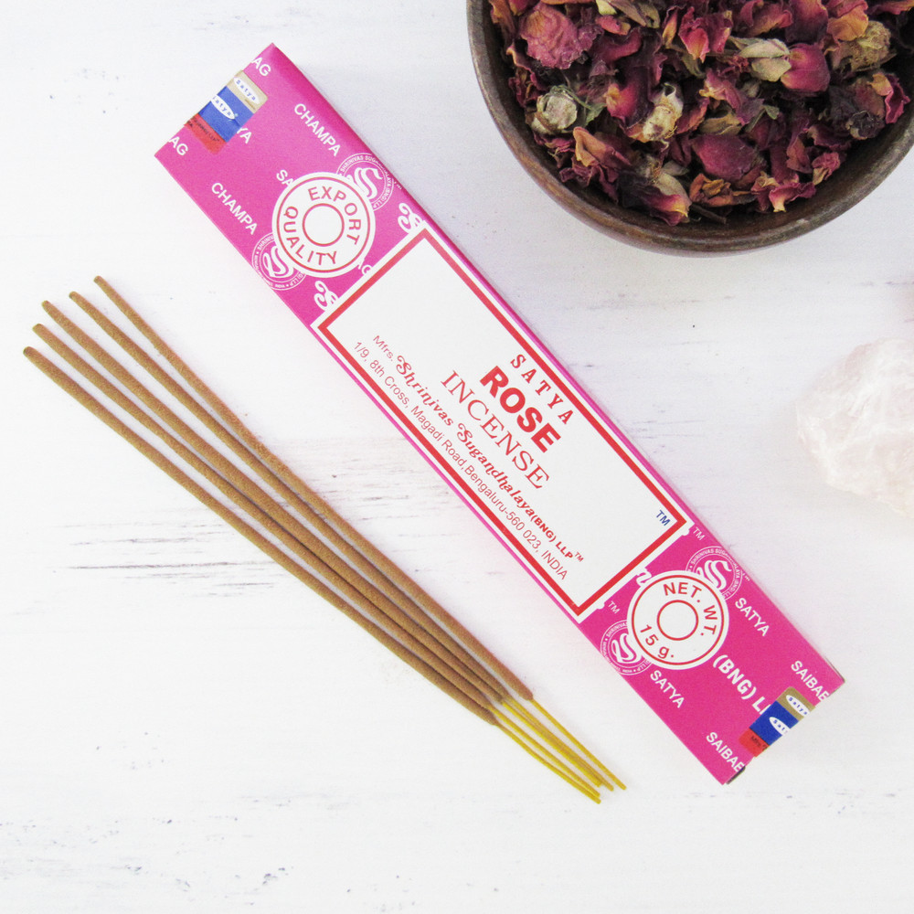 Rose Incense Sticks (15 g) by Satya - One Box
