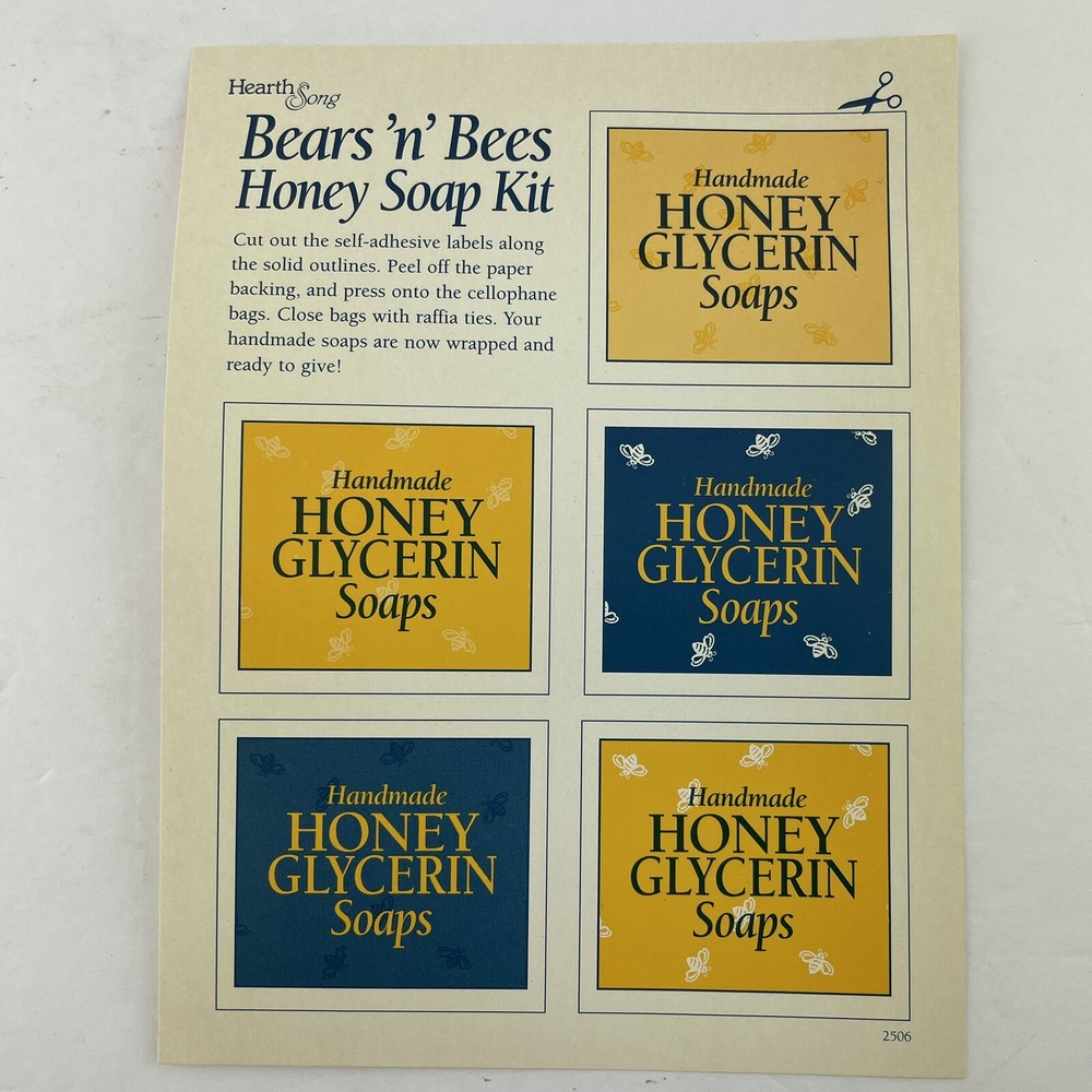 Hearth Song Bears n Bees Soap Making Casting Kit Model 2510 Bath Crafts