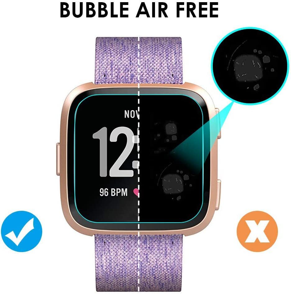 2-Pack Tempered Glass Screen Protector For Fitbit Versa Fitbit Versa Lite Watch