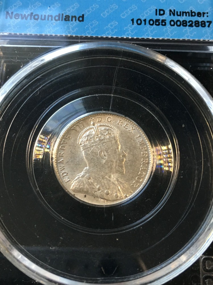 1903 Newfoundland, ¢10 Cent, CCCS Graded, **AU-55**