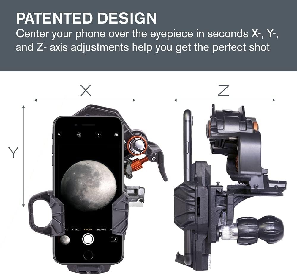 Celestron NexYZ 3Axis Universal Smartphone Adapter Telescope Digiscoping