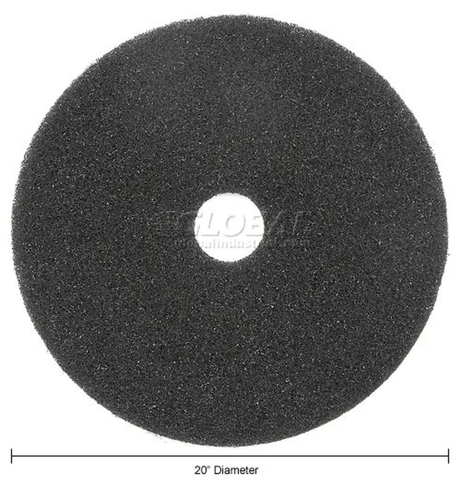 Global Industrial? 20" Stripping Pad, Black, 5 Per Case