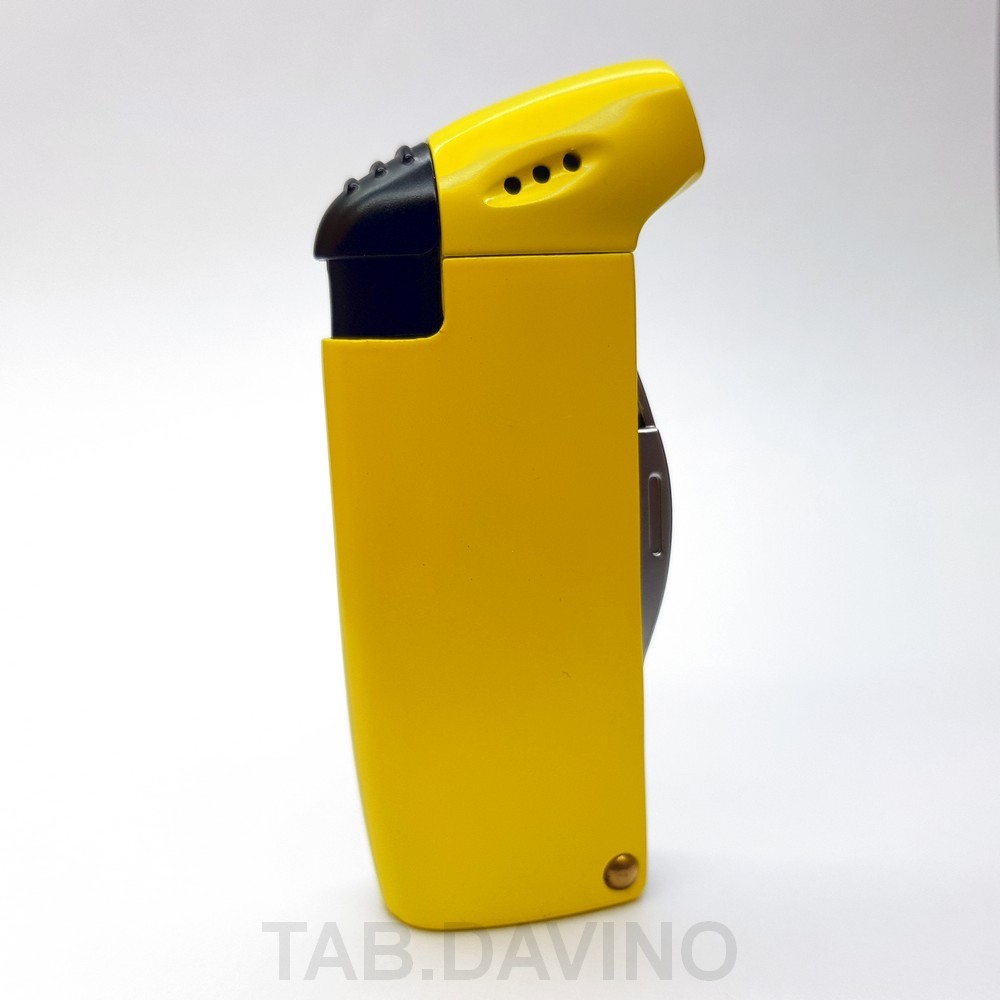 BREBBIA YELLOW PIPE LIGHTER WITH CURAPIPE BOWL FLAME