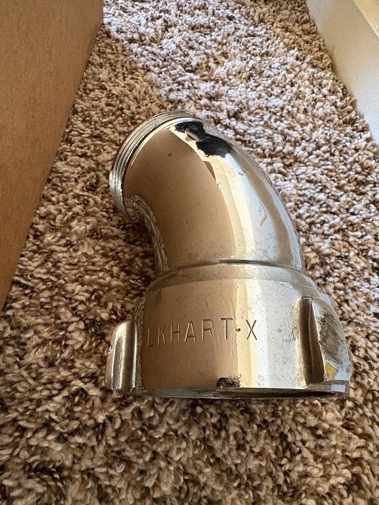 2.5" Elkhart Brass Chrome 30 degree Fire Hose Fire Engine Elbow