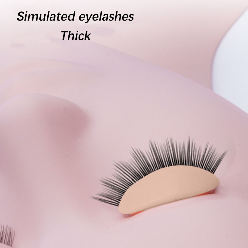 3 Pairs Replacement Eyelids For Mannequin Head Eyelash Extension Practice