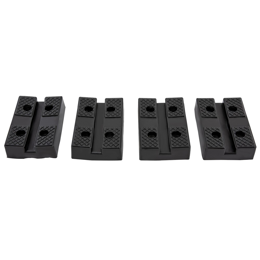 4Pcs 4-Hole Lift Pad Rubber Mat Rubber Rectangular Arm Lifter Rubber Pad Black