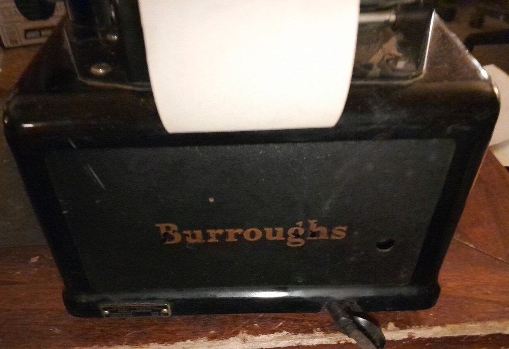Antique Burroughs Adding Machine - Bakelite Key-tops -