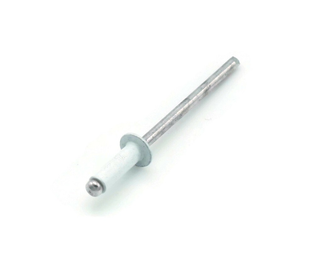 White Pop Rivets 1/8 Diameter #4 Aluminum White Painted Blind Rivets Select Grip
