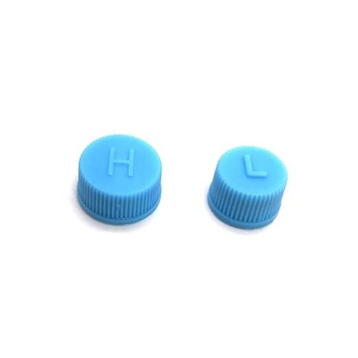 Car A/C Valve Core Caps, Leakproof R134a Air Conditioning System Charging 2PCS