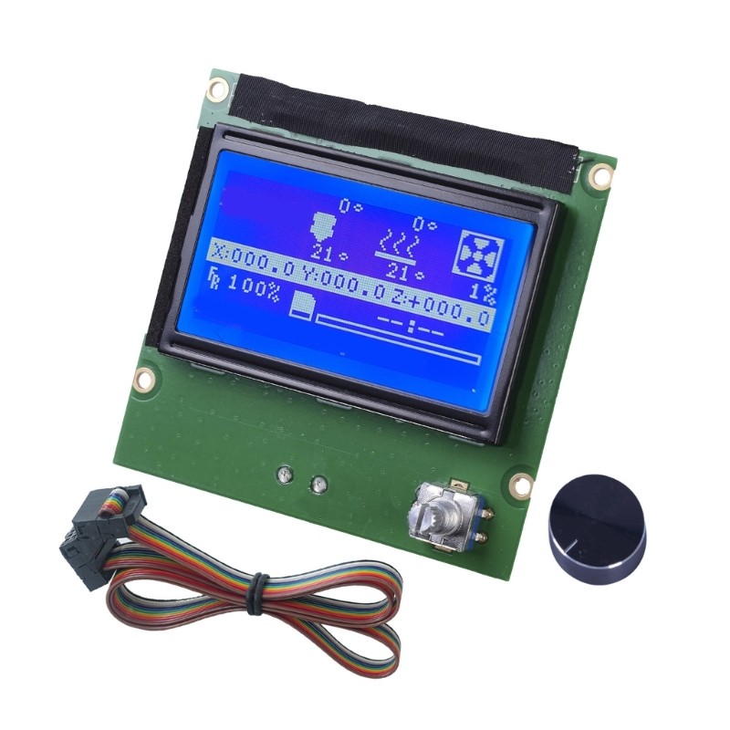 12864 LCD Screen Assembly 3D Printer LCD Display Screen With Control Panel 12864