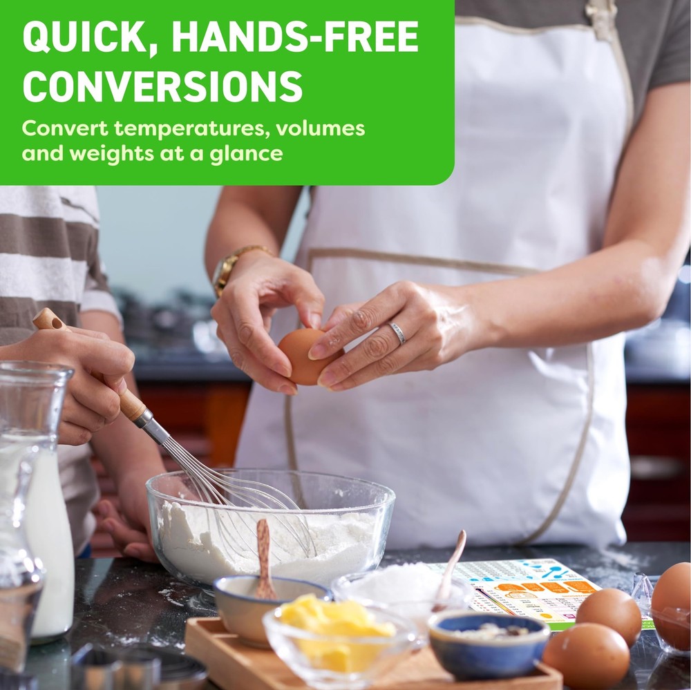 Kitchen Conversion Chart Magnet - 8" x 6", Measurements