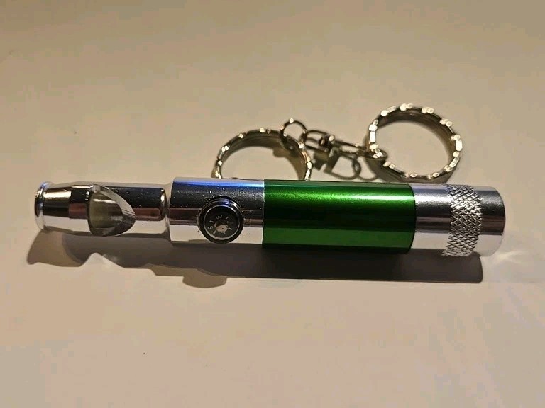 Tactical Survival High Frequency Whistle With LEDFlashlight And Compass Keychain