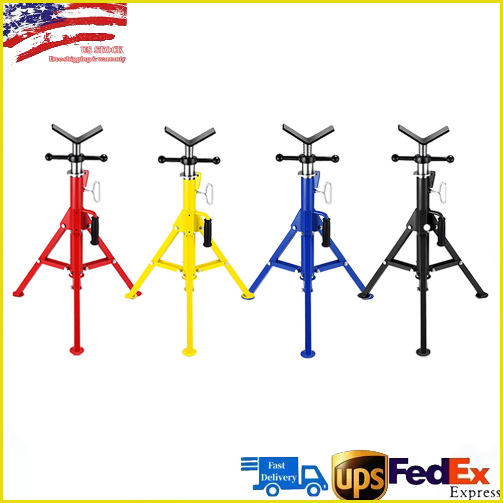 V-Head Pipe Stand 28"-52" Adjustable Height Pipe Jack Stand 2500 LBS Capacity
