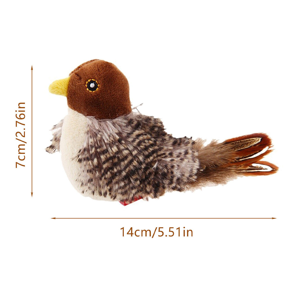 2PCS Bird Cat Toy Simulated Chirping Bird Interactive Cat Toy