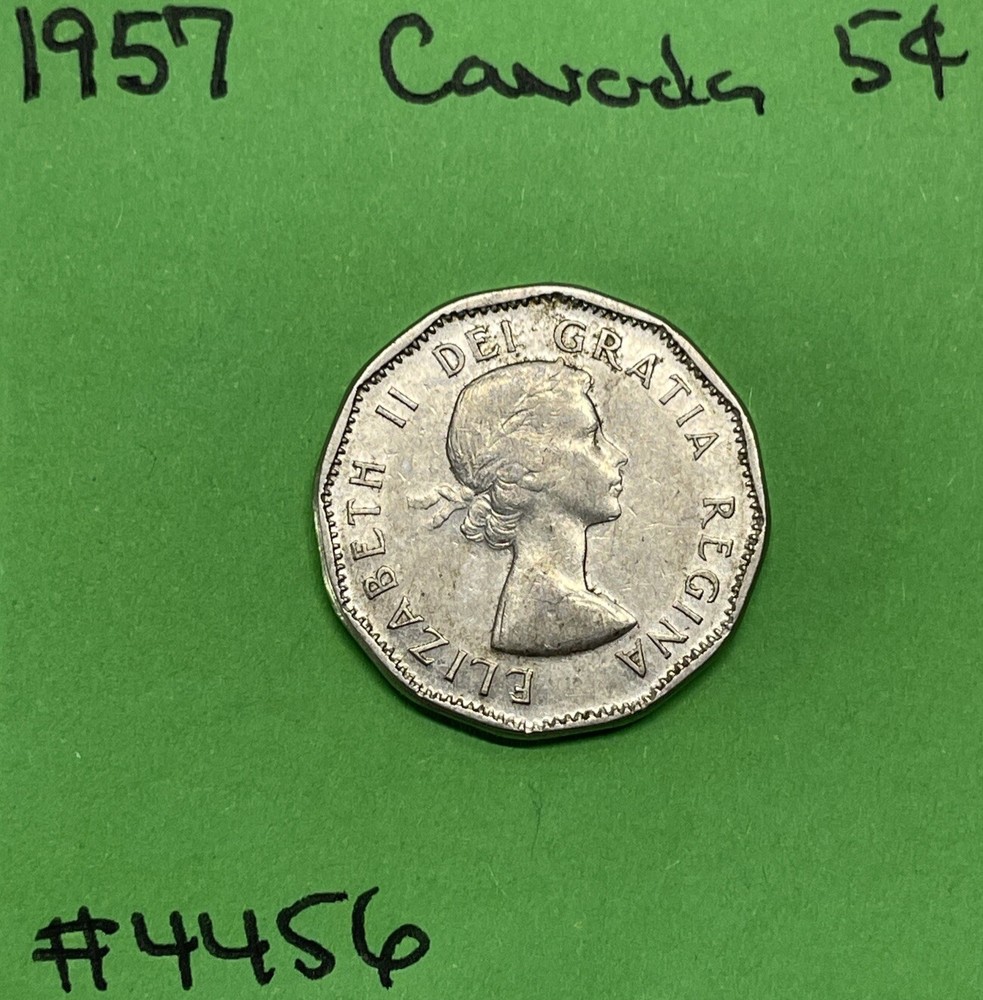 1957 Canada 🇨🇦 5 cents Nickel coin