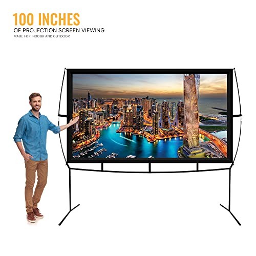 Portable Projector Screen - 100 Inch 100 Inches Projector Screen With Stand