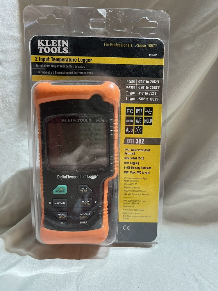 Klein Tools DTL302 - Dual Input Temperature Logger