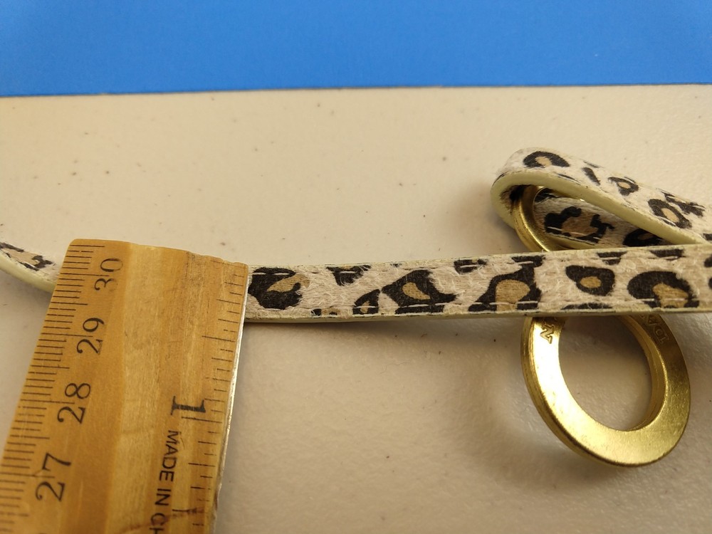 Dana Buchman Leopard Print Belt Thin Width Size 12
