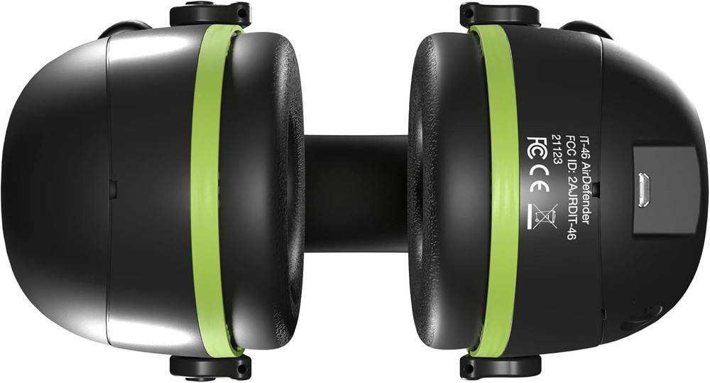 AIR DEFENDER Bluetooth Earmuffs - 40 Hour Wireless Hearing Protection