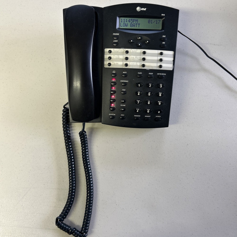 AT&T (Model 944)  4-Line Intercom Transfer & Conf. Corded Phone System