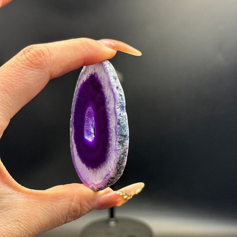 Natural Colored Lace SILK Banded Agate Slab/Slice Agate Reiki 32G
