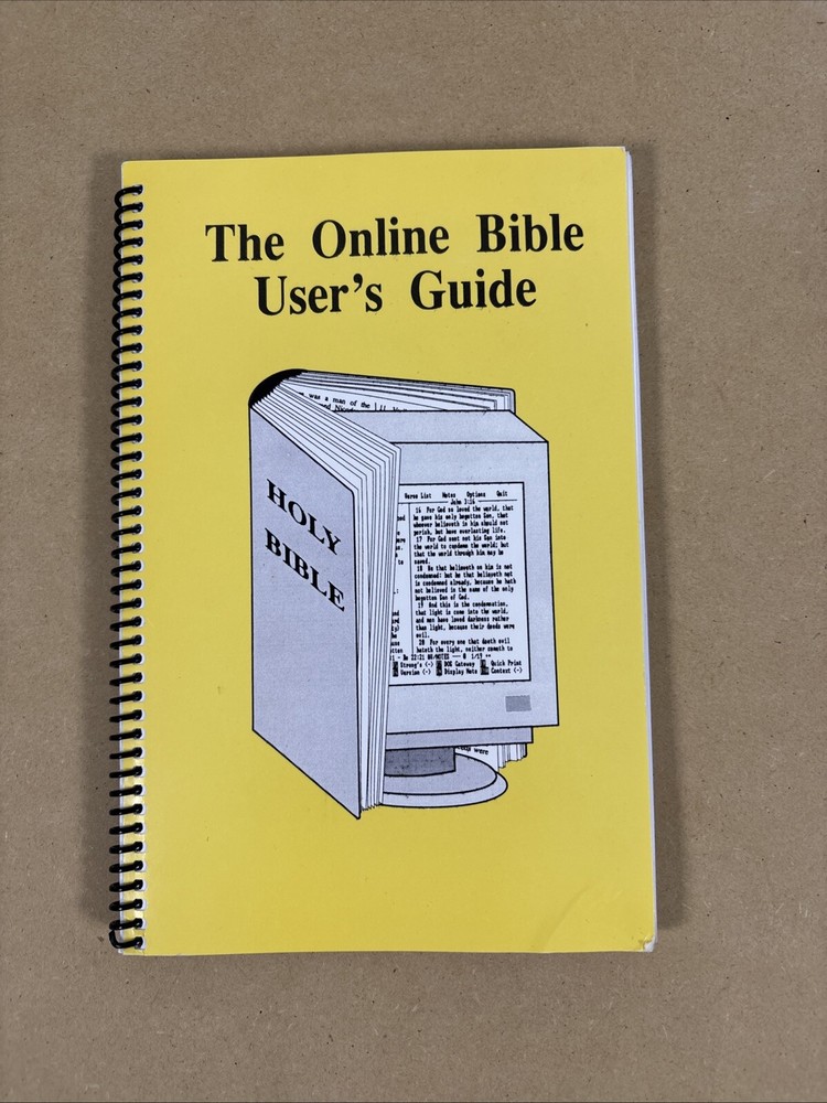 Vintage 1992 Online Holy Bible User's Guide Version 6 for Software