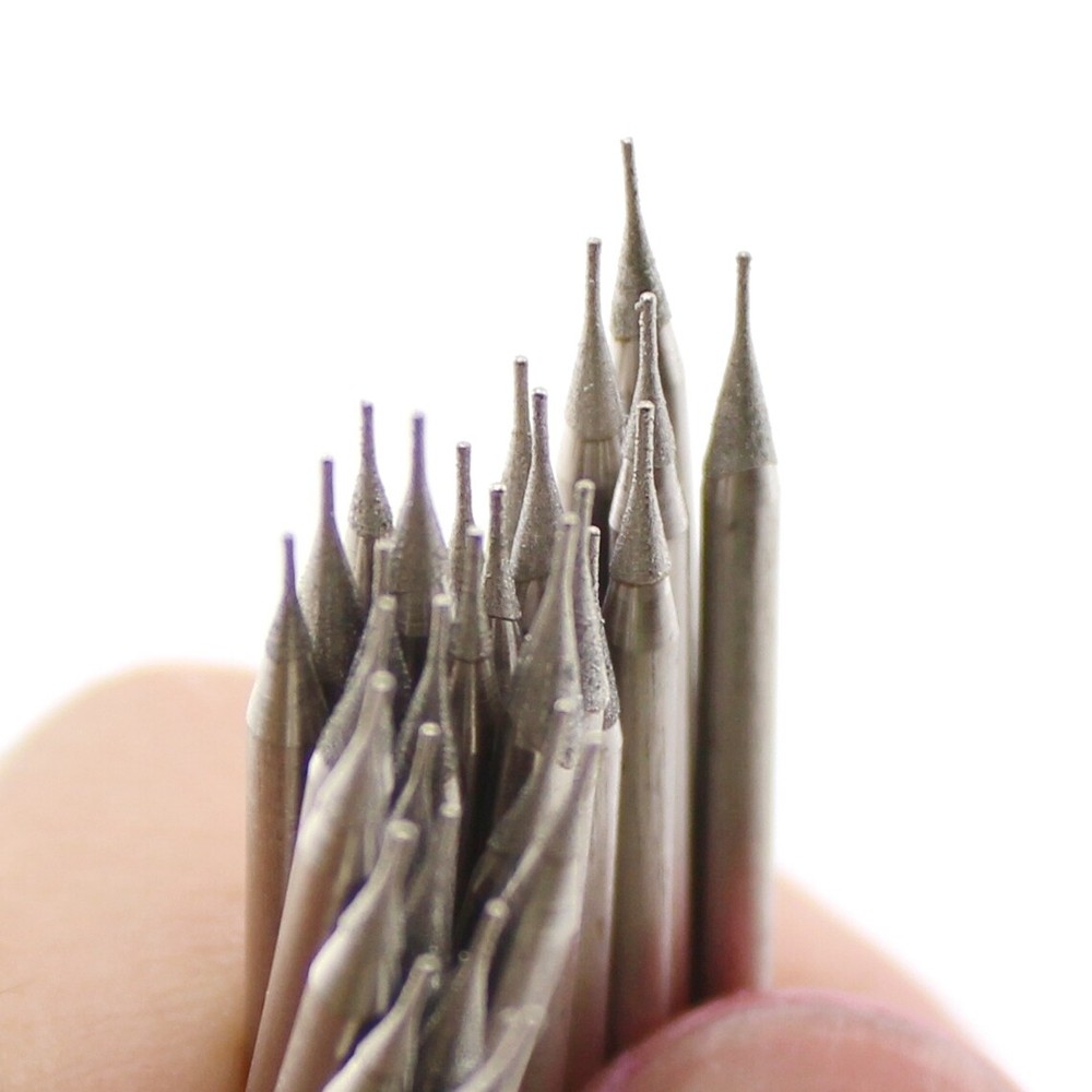 30Pcs 0.5 0.8mm Diamond Drill Bits Set Micro Hole Saws Lapidary Tools for Stone