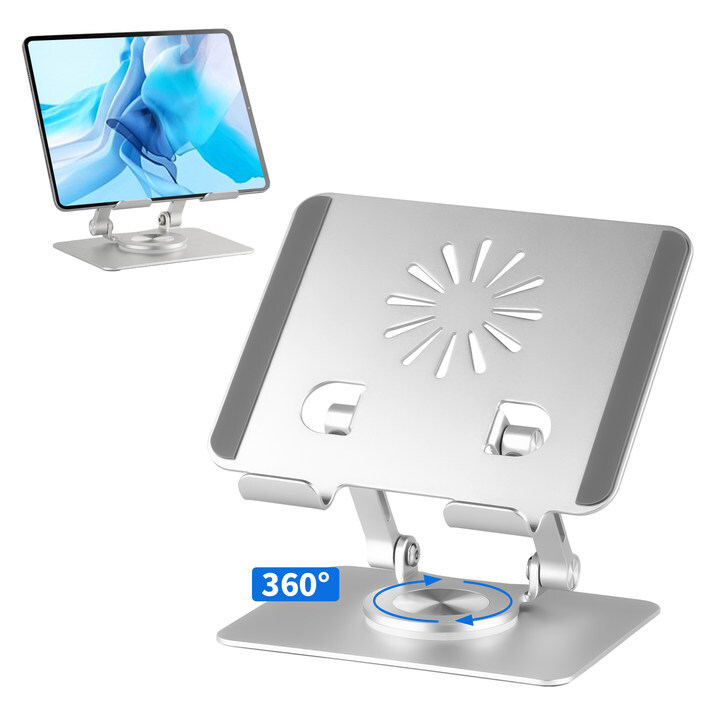 Adjustable Tablet Stand Desk Holder Foldable Aluminum For Cell Phone iPhone iPad