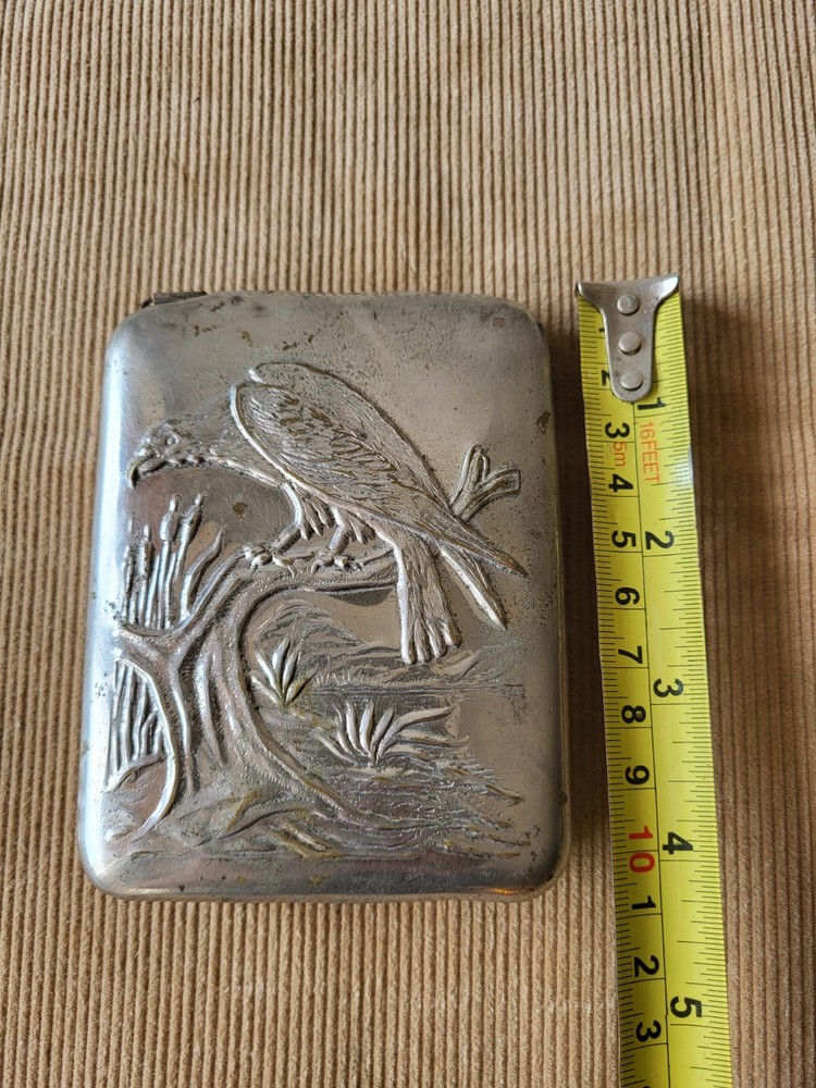 Vintage Soviet Rare USSR Hunter Cigarette Case.