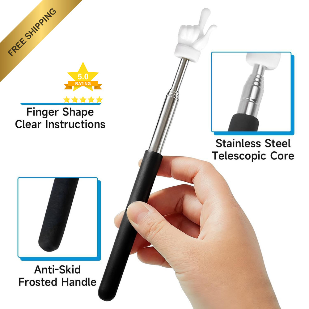 VOVIGGOL 2Pcs Telescopic Teachers Pointer, Extendable Hand Pointer Blue