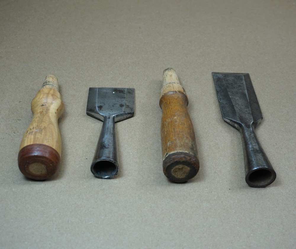 Vintage Greenlee 1 3/4" Socket Butt Chisel & Grant USA 1 1/2"