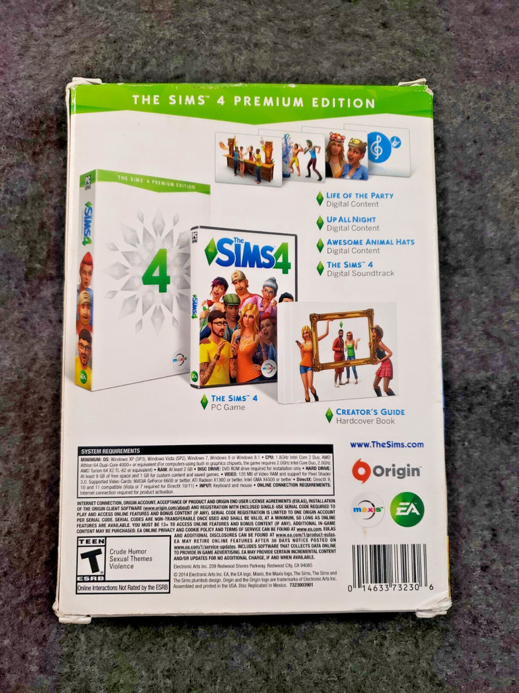 Sims 4: Premium Edition Game (PC, 2014) ...................................(SB5)