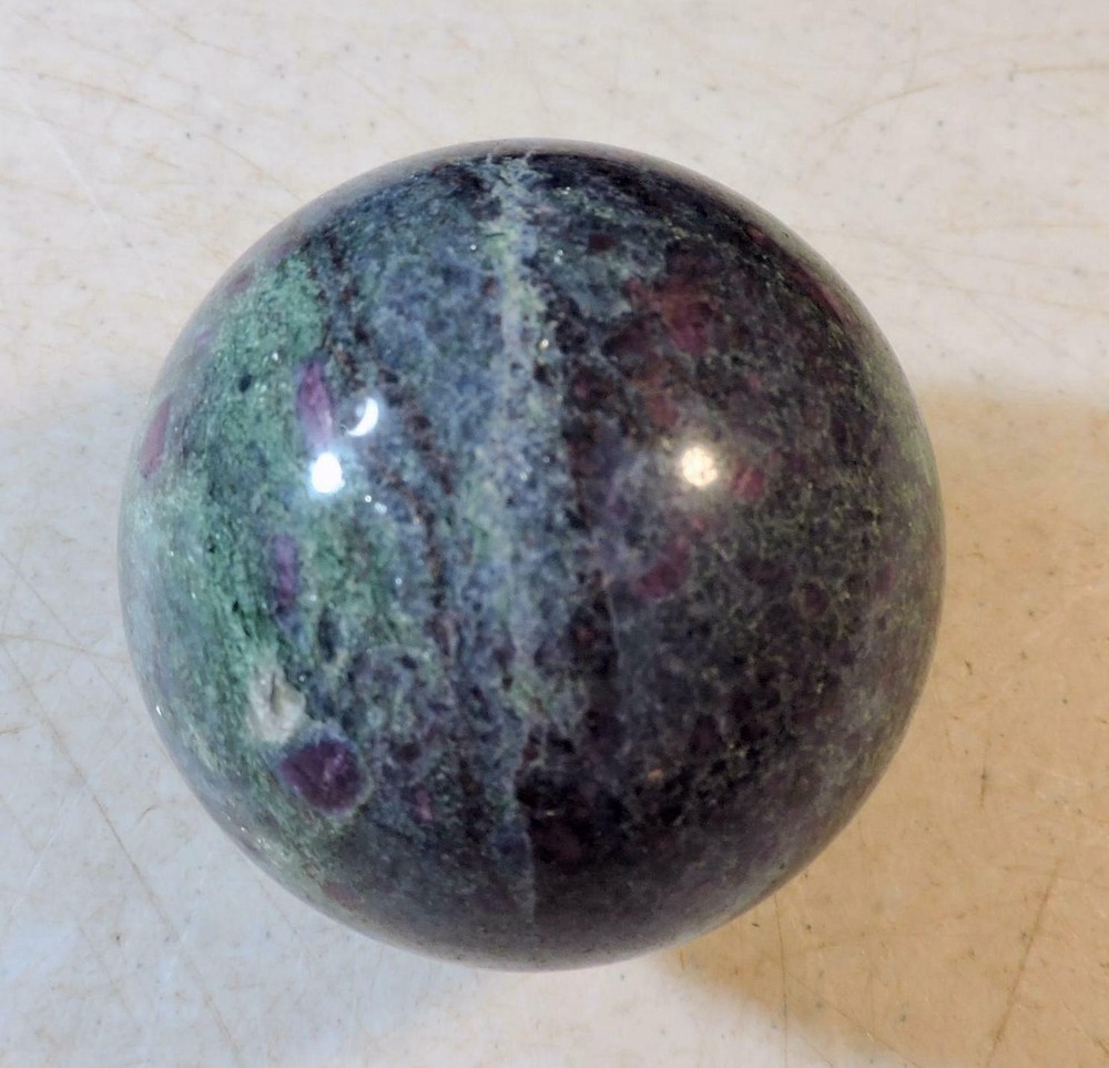Fluorescent Ruby in Fuchsite 60mm Collection Sphere 5087