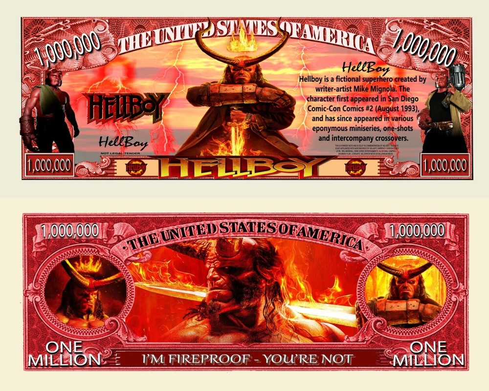 OUR HELLBOY NOVELTY NOTE AND BILL (25 Each)