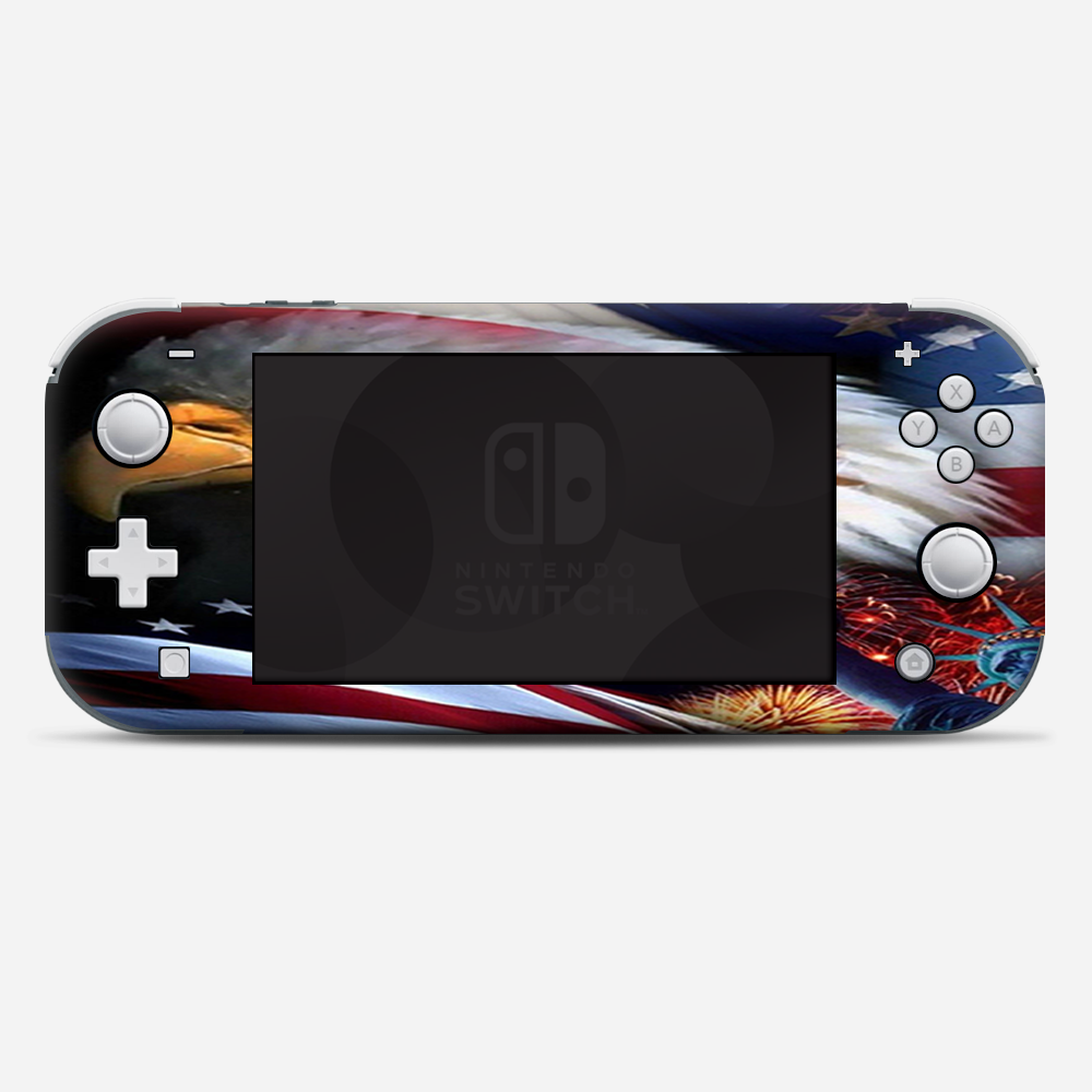 Skins Decals wrap for Nintendo Switch Lite - USA Bald Eagle in Flag