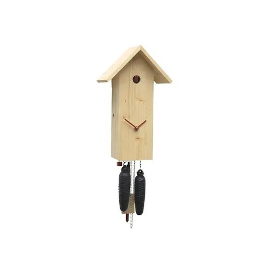 Natural Wood Cuckoo Clock, Modern Cuckoo Clock, Rectangle Cuckoo Clock Germany