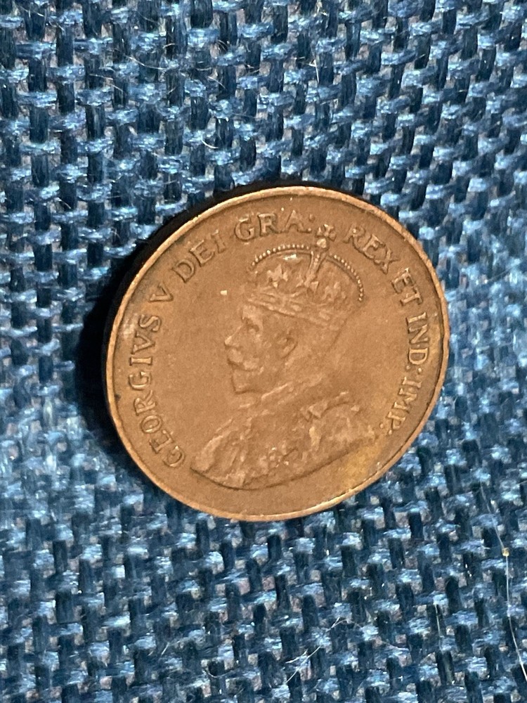 1920 CANADA ONE 1 CENT COIN VF