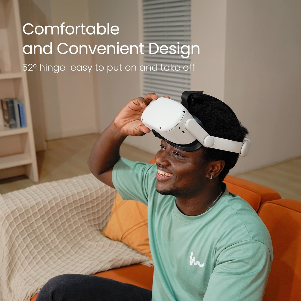 K2 Comfort Head Strap for Oculus/Meta Quest 2, Enhanced Support VR Accessory