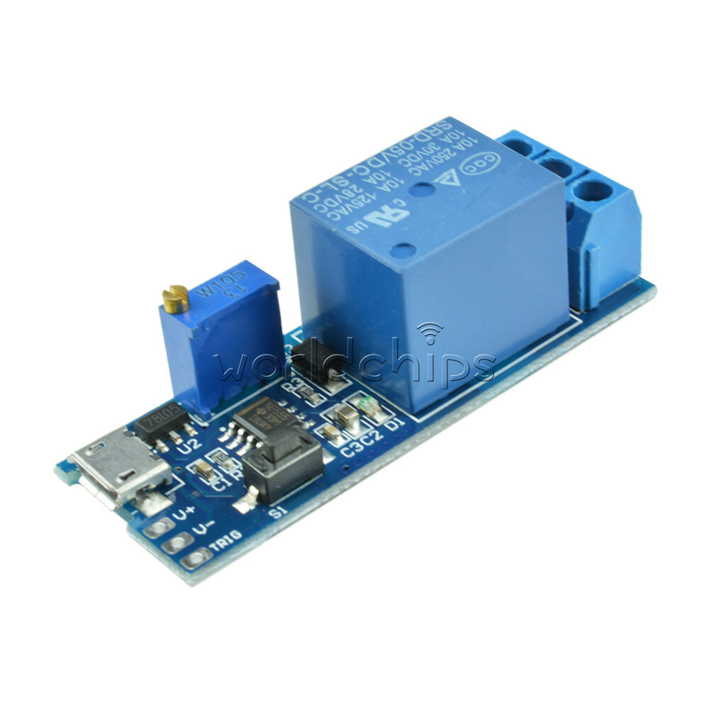 5-30V Micro USB Power Delay Relay Board Timer Control Module Trigger Switch