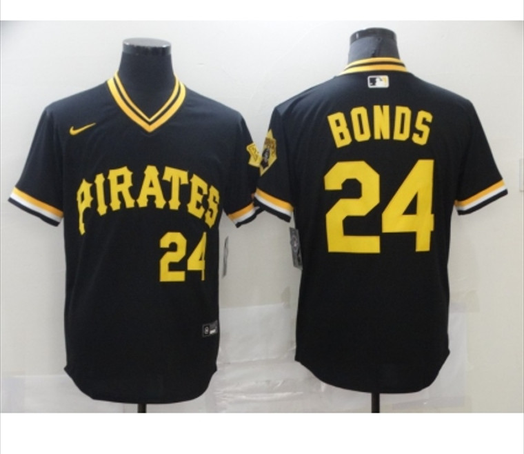 Barry #24 Bonds Throwback MEN Stitched Jersey Black