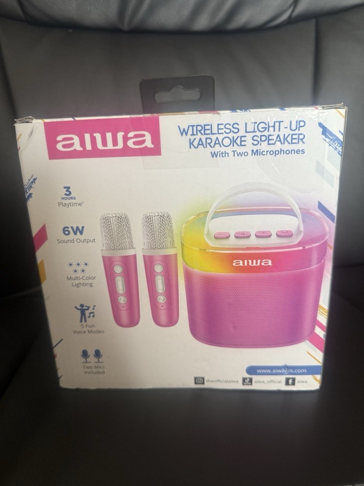 Aiwa Wireless Light-up Karaoke Speaker