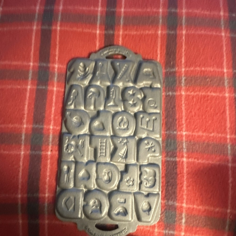 John Wright & Medway Cast Iron Alphabet Shape Mold with Original Box