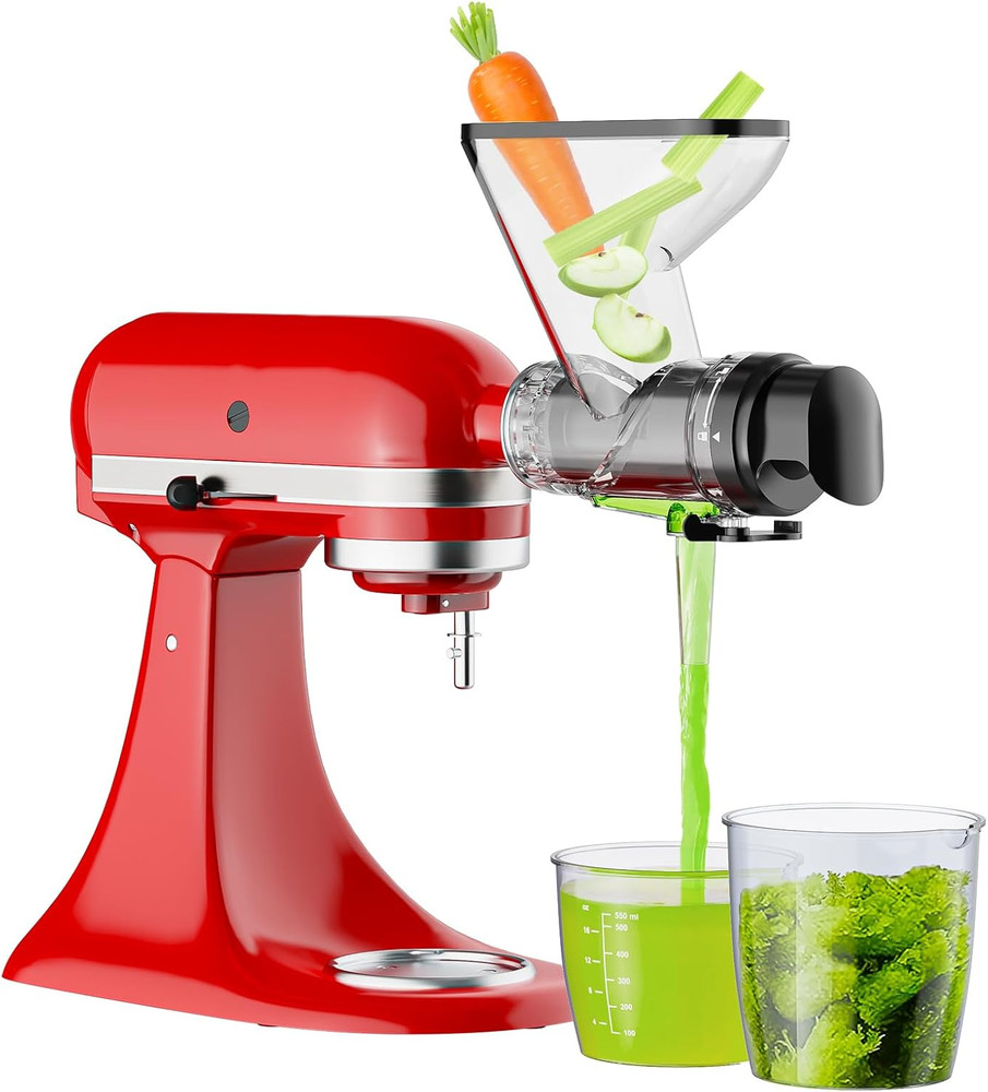 Masticating Juicer Attachment for Kitchenaid Stand Mixer, Cold Press Juicer for