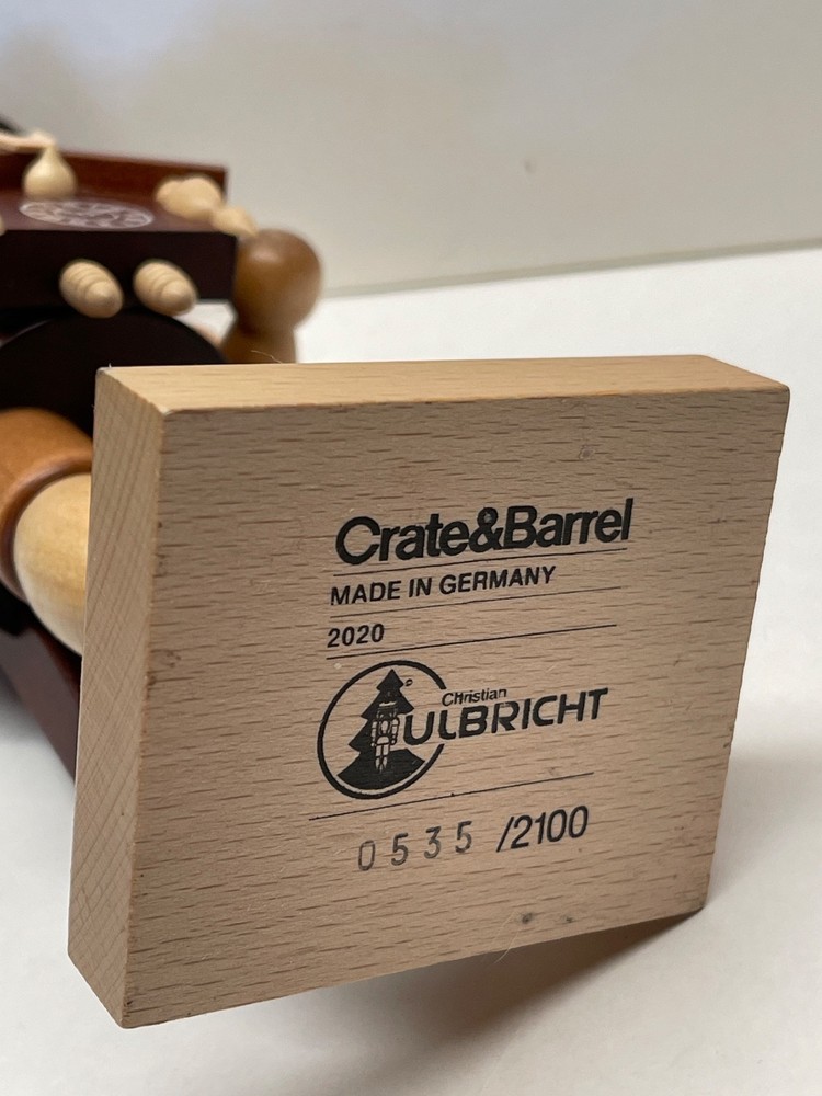 Crate&Barrel Christian Ulbricht Clockmaker German Nutcracker 10.75” Numbered