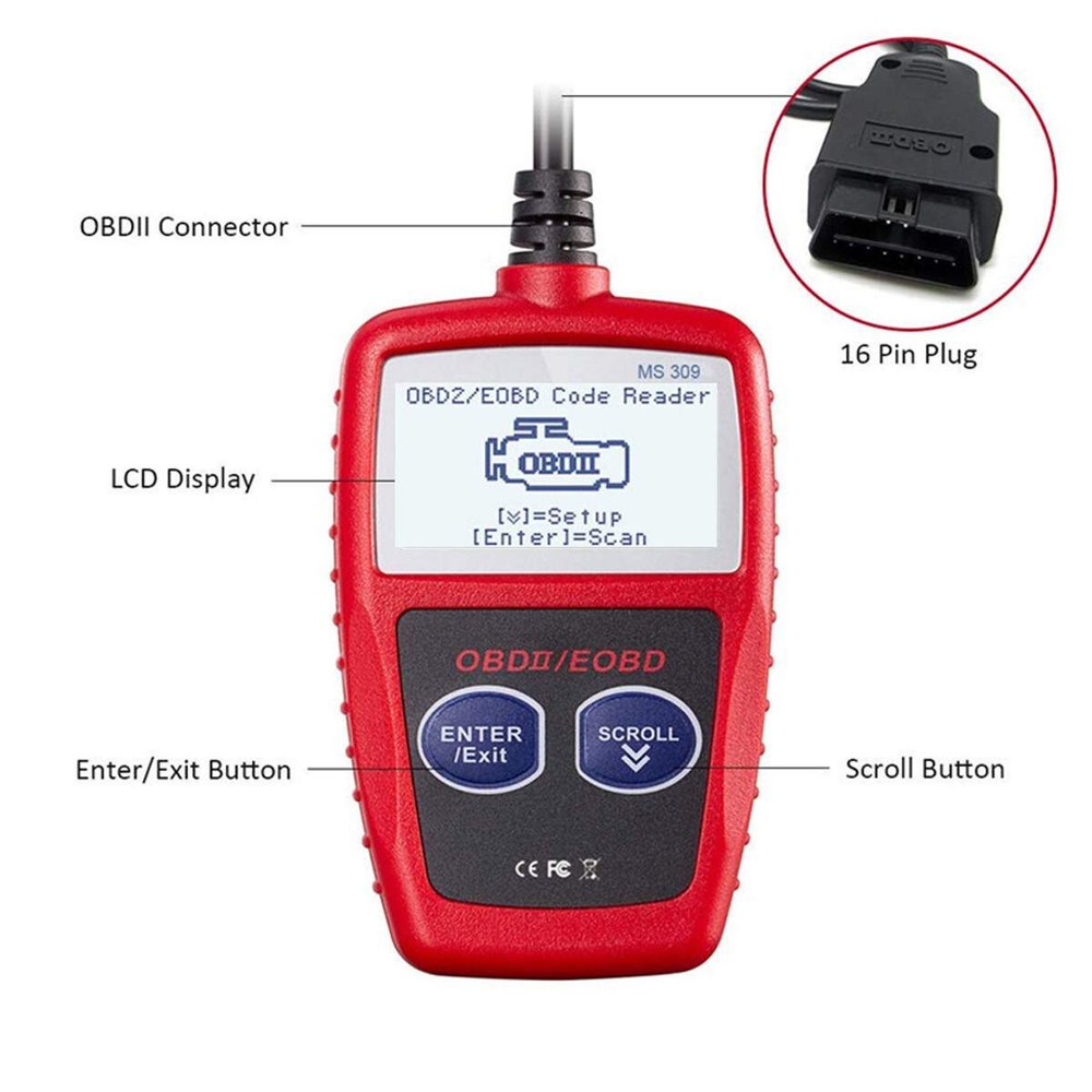 Car Bluetooth Scanner Code Reader OBDII MS309 Read Diagnostic Tool