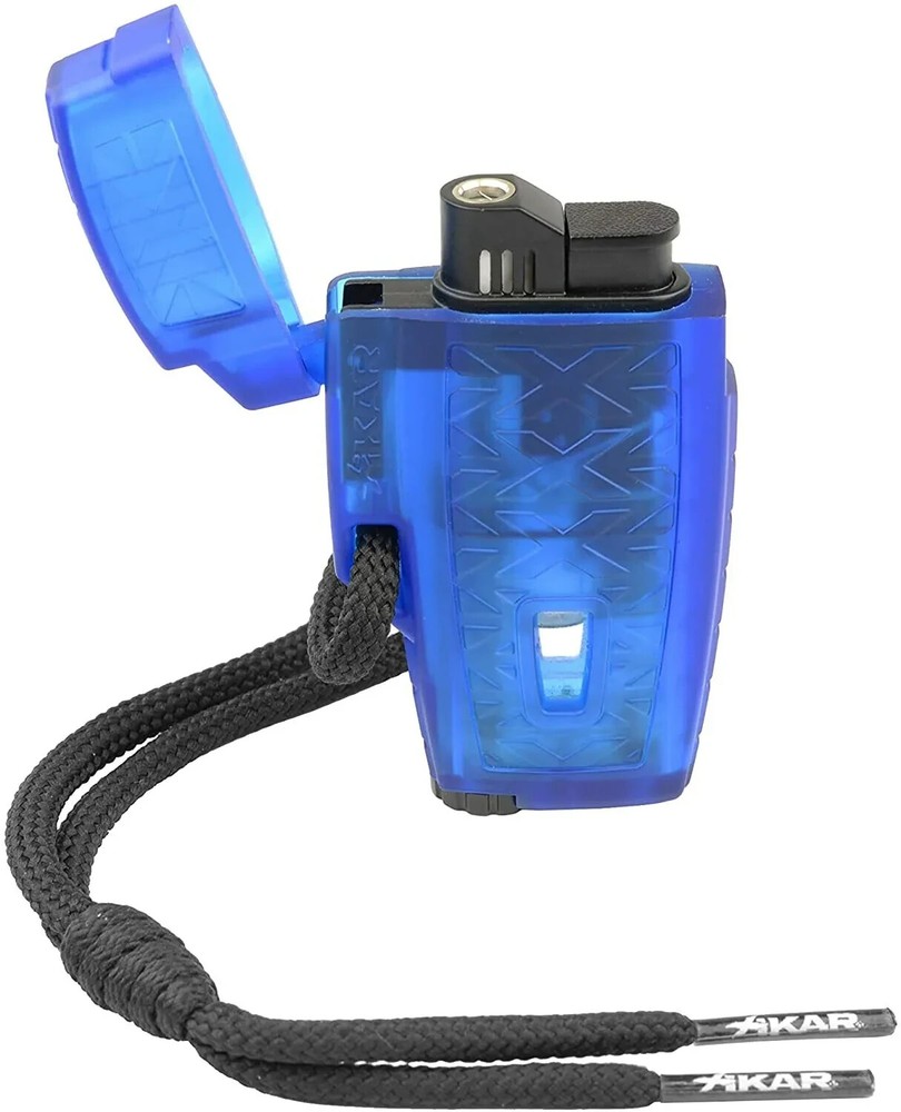 Xikar Stratosphere II High Altitude Lighter, Single Jet Flame, Windproof Blue