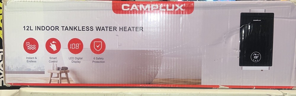 CAMPLUX   CA318  Tankless Instant Hot  Water Heater Natural GAS USED READ INF